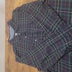 TallWoods Men's Plaid Casual Button Down Shirt-M- NWOT